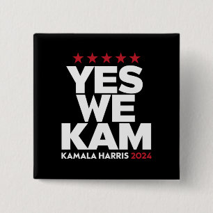 カマラ・ハリス Yes We Kam for US大統領 2024 缶バッジ