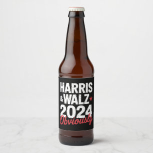 カマラ・ワルツ 2024 は明らかだ ハリス・ワルツ 2024 ビールラベル