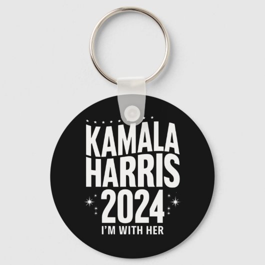 カマラ 2024 サポート 私は彼女と共に カマラ・ハリス キーホルダー (正面)