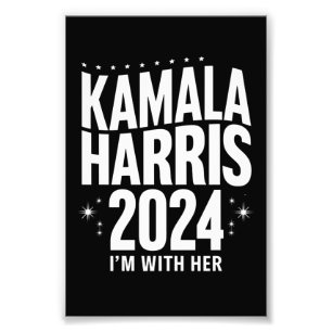 カマラ 2024 サポート 私は彼女と共に カマラ・ハリス フォトプリント           
