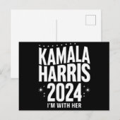 カマラ 2024 サポート 私は彼女と共に カマラ・ハリス ポストカード (正面/裏面)