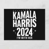 カマラ 2024 サポート 私は彼女と共に カマラ・ハリス ポストカード (正面)
