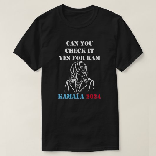 カマラTシャツのYesをチェックできるか Tシャツ (デザイン正面)