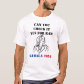 カマラTシャツ チェックしてね Tシャツ (正面)