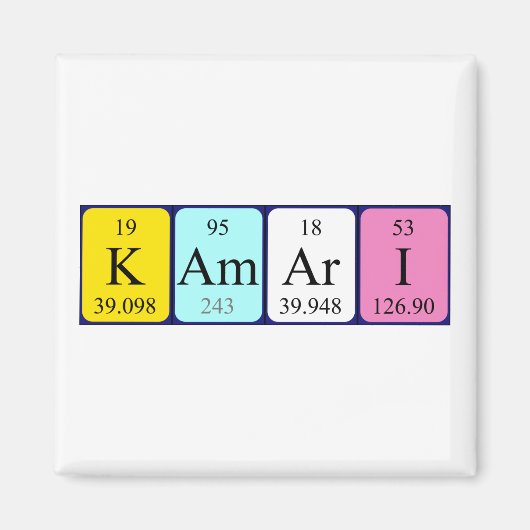 カマリ周期表名磁石 マグネット (正面)