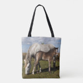 カマルグの子馬と母馬 トートバッグ (裏面)