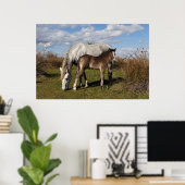 カマルグの馬の群れ ポスター (ホームオフィス)