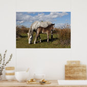 カマルグの馬の群れ ポスター (キッチン)