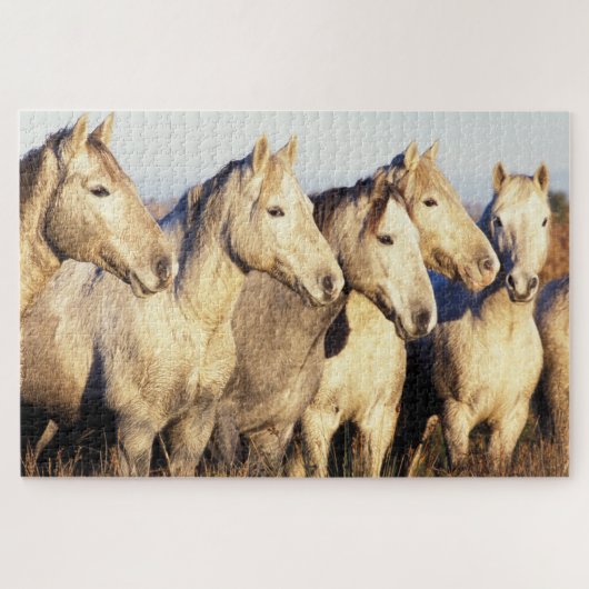 カマルグの馬 (Equus caballus) ジグソーパズル (横)