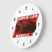 カマロが赤を見る ラージ壁時計 (傾斜)