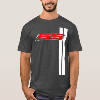 カマロSSクラシックレッドすごいスポーツレーシングストライプ Tシャツ