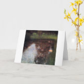 カマーキャッスルグラウンドに落ち着いた池グスタフクリムト カード (黄色い花)