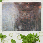 カマーキャッスルグラウンドに落ち着いた池グスタフクリムト キッチンタオル (折り畳み)