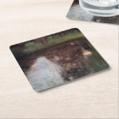 カマーキャッスルグラウンドに落ち着いた池グスタフクリムト スクエアペーパーコースター (アングル)