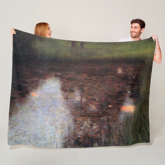 カマーキャッスルグラウンドに落ち着いた池グスタフクリムト フリースブランケット (インサイチュ)