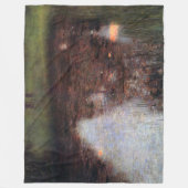 カマーキャッスルグラウンドに落ち着いた池グスタフクリムト フリースブランケット (正面)