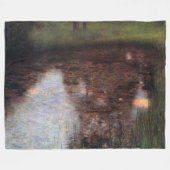 カマーキャッスルグラウンドに落ち着いた池グスタフクリムト フリースブランケット (正面(横))