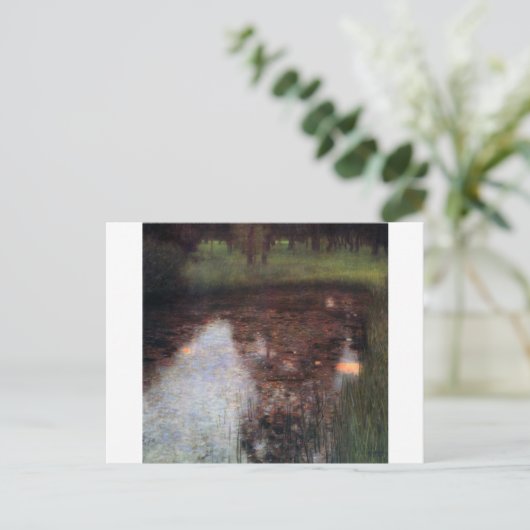 カマーキャッスルグラウンドに落ち着いた池グスタフクリムト ポストカード (スタンド正面)