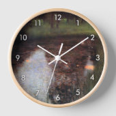 カマーキャッスルグラウンドに落ち着いた池グスタフクリムト 壁時計 (正面)