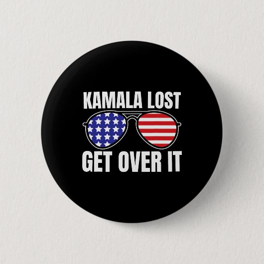 カマ失ったラItを乗り越えおもしろいるトランプ勝利エレクトティ 缶バッジ (正面)