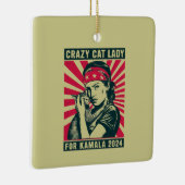 カマ熱狂するラ2024のキャットレディ セラミックオーナメント (右)