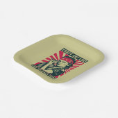 カマ熱狂するラ2024のキャットレディ ペーパープレート (傾斜あり)