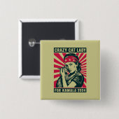 カマ熱狂するラ2024のキャットレディ 缶バッジ (正面&裏面)