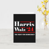 カマ選ラハリス& Tim Walz 2024 カード (黄色い花)