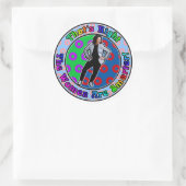 カマ頭が切れるラは – 女は頭が切れるだ ラウンドシール (バッグ)