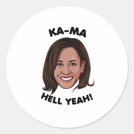 カマ・ヘルYEH KAMALA HARRIS 2020 ラウンドシール (正面)