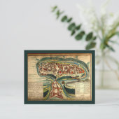 カミアネツポディルスカイリの地図1691 ポストカード (スタンド正面)