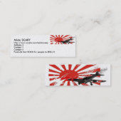 カミカゼの爆撃機の日本のな朝日の旗、Mista… スキニー名刺 (正面/裏面)