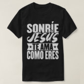 カミセタスクリスティアナスエンスペインフラスビブラジェス Tシャツ (デザイン正面)