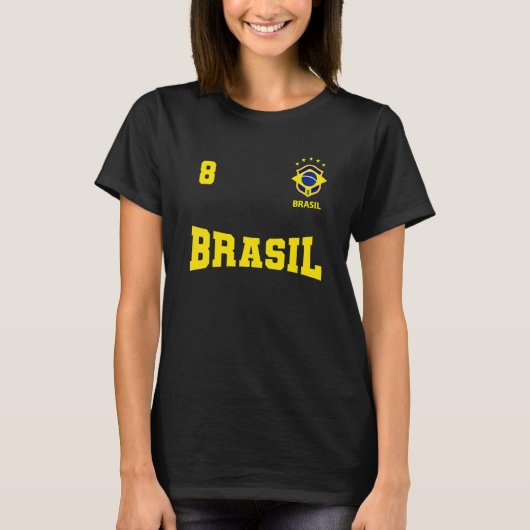 カミセタドブラジル2022アズールヌメロ8 Tシャツ (正面)