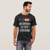 カミセタペルアナペルー国旗プライドペルー地図メンズ Tシャツ (正面フル)