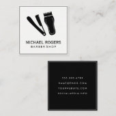 カミソリとヘアリッパー スクエア名刺 (正面/裏面)