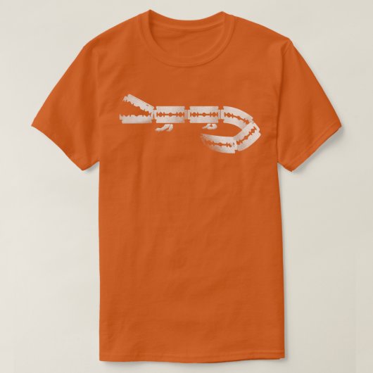 カミソリのワニ Tシャツ (デザイン正面)