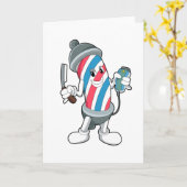 カミソリを使うことができる美容師 カード (黄色い花)