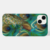 カミソリドロイドヴィンテージダマスクピーコックブラックベリーボールド Case-Mate iPhoneケース (裏面 (横))