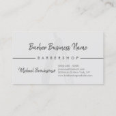 カミソリ理容師コート美容師パンチングロイヤリティ 名刺 (裏面)