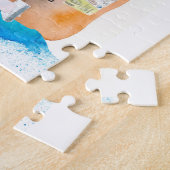 カミノサンティアゴセントジャックジェームズトラベルポスター ジグソーパズル (側面)