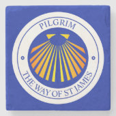 カミノサンティアゴデコンポステラ巡礼者 ストーンコースター (正面)