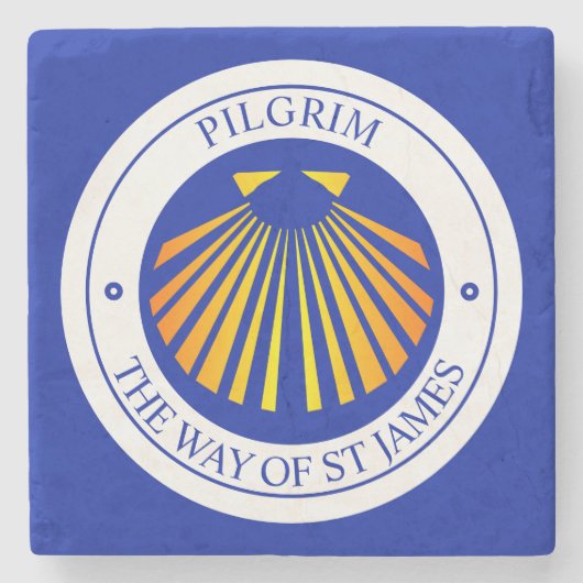 カミノサンティアゴデコンポステラ巡礼者 ストーンコースター (正面)