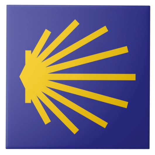 カミノシェルタイルマーカー,サンティアゴ タイル (正面)