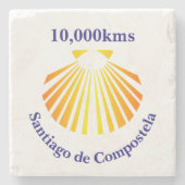 カミノデサンティアゴのロゴ ストーンコースター (正面)