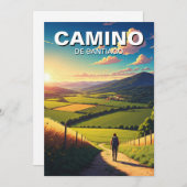 カミノデサンティアゴハイカーハイキングサンセット シーズンカード (正面/裏面)