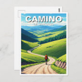 カミノデサンティアゴハイカーハイキング ポストカード (正面/裏面)