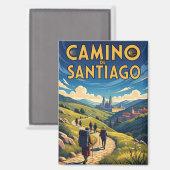 カミノデサンティアゴハイキング マグネット (正面/裏面)