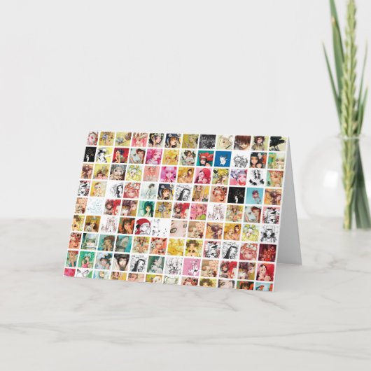 カミラのd'Erricoの格子挨拶状 カード (正面)