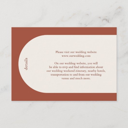 カミラストアーモダンチ結婚ーズ エンクロージャーカード (正面)